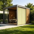 thumbnail image 6 of Solid Color Waterproof Outdoor Curtain Single Panel EVA Privacy Wind Rain Protection with Plastic Rings for Patio Pergola 78x70in, 6 of 6