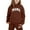 Coffee, variant on Stylish Girls 2-Piece Outfits Set, Trendy Printed Pullover Hoodie and Jogger Sweatpants for Casual Winter Wear, Ages 2-13 with Easy Care Instructions
