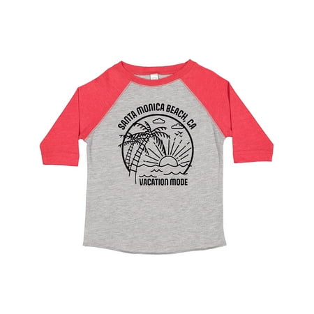 

Inktastic Summer Vacation Mode Santa Monica Beach California Gift Toddler Boy or Toddler Girl T-Shirt