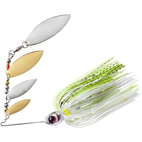 ELITE SPINNERBAIT 3/8oz  WHITE with CHARTREUSE TIPS 