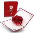 thumbnail image 5 of Tarjeta de felicitación del día de San Valentín Tarjetas románticas hechas a mano con rosas rojas para aniversario, boda, felicitaciones, cumpleaños o cualquier ocasión, 1 pieza, 5 of 5