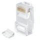 thumbnail image 1 of Juego de conectores W-NECTOUN CAT6, paquete de 100, RJ45 para cable sólido, 1 of 7