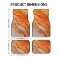 thumbnail image 2 of General 4pc Car Floor Mat Water Resistant Dust Resistant Slip Elastic Soft Easy To Install Used On Most Cars Truck Cargo Suv Orange And White-Gold Marble, 2 of 6