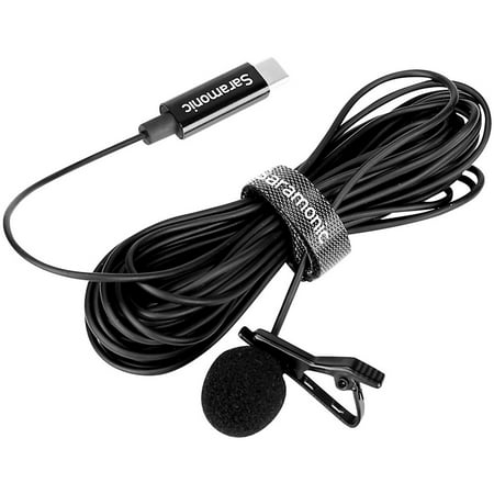 UPC: 6971008024685 | LavMicro U3B Lavalier Mic w/ 20 USB-C Cable 90˚ Adapter for iPhone 15 Android iPad Computers