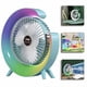 thumbnail image 4 of Ventilador Portátil USB Recargable, Ventilador LED 7 Colores, Ventilador Eléctrico Ajustable A 180°, Ventiladores Camping, Mini Ventilador Escritorio 3 Velocidades, Color Azul, 4 of 5