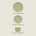 thumbnail image 3 of Juego de vajilla de melamina Gibson Home Fairhope, 12 piezas, color verde mate, 3 of 7