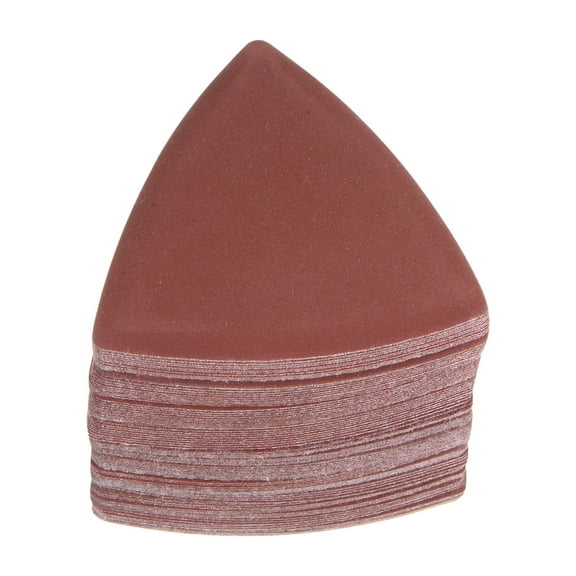 Uxcell 100 Packs 800 Grits 80mm Aluminum Oxide Triangular Hook & Loop Sandpapers Sanding Pads