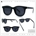 thumbnail image 2 of Neat Round Horn Rim Gentlemanly Fashion Plastic Hustler Sunglasses All Black, 2 of 8