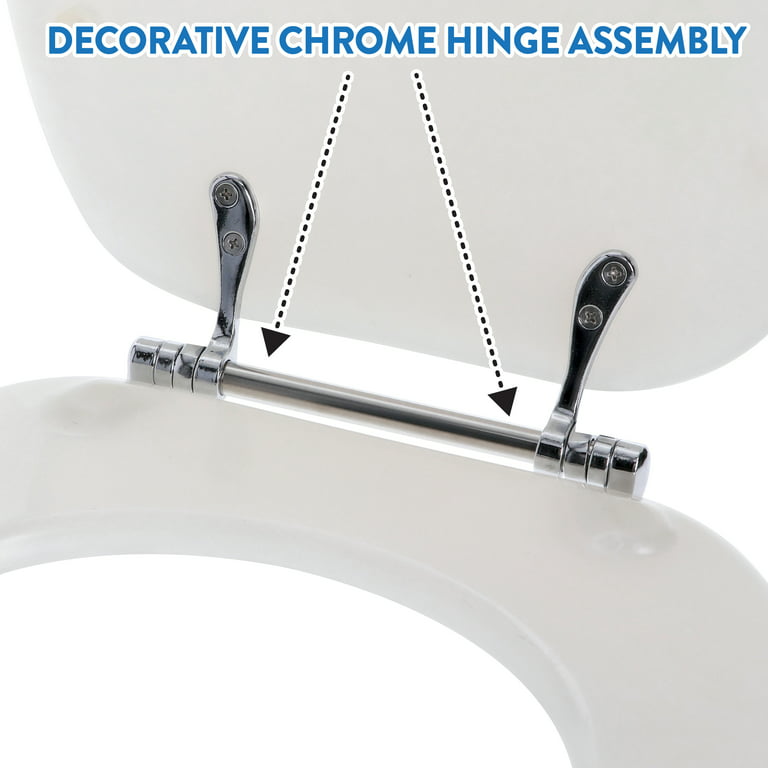 Resin Decorative Toilet Seat with Lid Chrome Hinges Shell Decor New