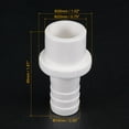 thumbnail image 2 of Uxcell Barb Spigot Straight Pipe Fitting Adapter White 2 Count 14x20mm, 2 of 5