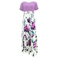 thumbnail image 4 of Azrian Womens Plus Size Dresses Tie-Dye Colorful Long Floral Print Beach Casual Maxi Sundress, 4 of 5