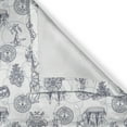 thumbnail image 4 of Ambesonne Compass Valance Pack of 2, Sailing Boat Pattern, 54"X18", Black Bluegrey White, 4 of 5