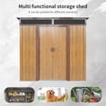 thumbnail image 3 of CarButler 6x5ft Metal Outdoor Storage Shed with Window and Transparent plate,Lockable Sliding Doors for Garden Backyard Patio Coffee, 3 of 7
