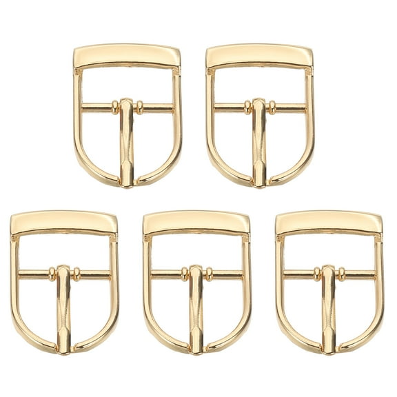 Uxcell Single Prong Buckle, 5 Pcs 0.8 Inch Adjustable Metal Roller Buckle Belt Buckles for Bags DIY Crafts Purse Straps Shoe Belts Making Accessories, Gold Tone