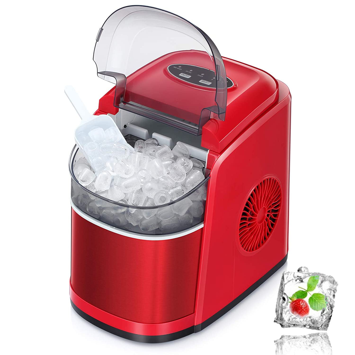 Kismile Ice Maker Machine Countertop, Makes 26 lbs of Ice per 24 Hours