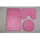 thumbnail image 1 of Nvzi Juego de tres piezas de baño de piedra, juego de tres piezas para inodoro, almohadillas para inodoro, alfombrilla de baño absorbente, limpia y reutilizable para ducha (rojo), 1 of 5