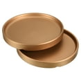 thumbnail image 1 of Unique Bargains 6' Ceramic Round Planter Saucer Flower Pot Drip Tray Coaster, Gold 2 Pack, 1 of 5