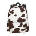 thumbnail image 2 of Rateoe Brown Cow Pattern Student Backpack,Backpack for School,Lightweight Bag,Travel Backpack,Outdoor Backpack,Large Capacity Backpack, 2 of 7