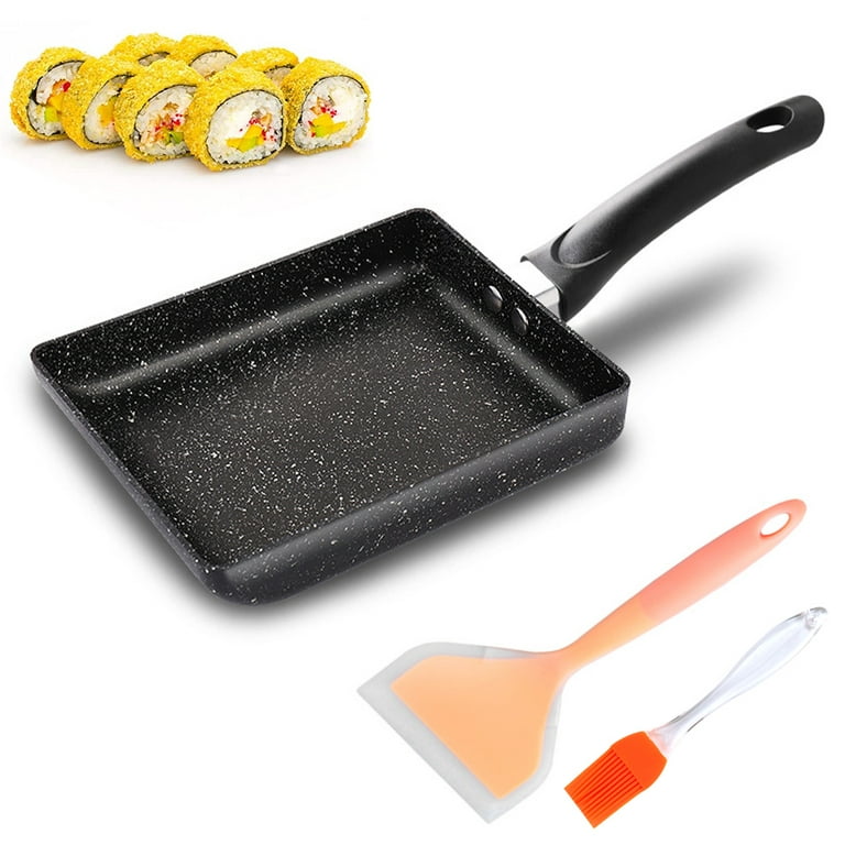 IBBM I WILL BE YOUR BEST MEMORY Tamagoyaki Japanese Omelette Pan/Egg Pan -  Non-stick Coating - Rectangle Frying Pan Mini Frying Pan – Blue