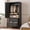 71" Black, variant on ZIVACATE 60" Metal Wardrobe Cabinet with 1 Drawer & Hanging Rod, 2 Doors Storage Closet with Shelf for Bedroom, Office, Laundry Room for Adults, White