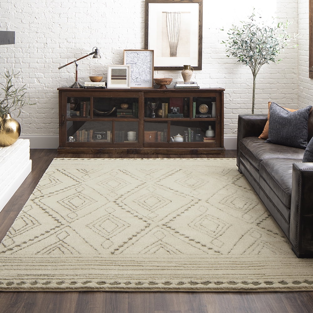Mohawk Home Vado Geometric Woven Indoor Area Rug, Cream, 8' x 10'