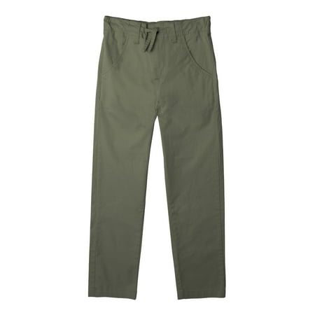 

KIDPIK Boys Stretch Twill Back Elastic Drawstring Straight Pant Size: 2T - L (12)