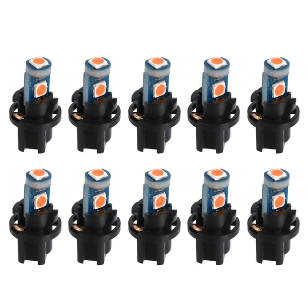 Bombillas LED T5 Universal, DC 12V 3030 3SMD, Luz Amarillo, para Tablero de Instrumentos de Coche, 1 Juego (10 Piezas)