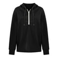 thumbnail image 4 of QUINDOS Hoodies for Women Plus Size Zip up Quarter Zip Sweatshirts for Women Plus Size Casual Long Sleeve Drop Shoulder V-neck Plain Pullover Tops, 4 of 7
