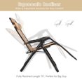 thumbnail image 4 of Costway Chaise Zéro Gravité Surdimensionnée Chaise Longue de Patio Fauteuil Inclinable Pliant Robuste Beige, 4 of 8
