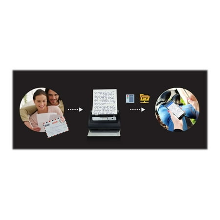 Plustek - High Speed ​​Document Scanner with Automatic Document Feeder - Black