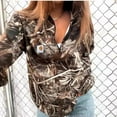 thumbnail image 5 of Hot-Selling Autumn Winter Kaha Print Women's Zipper Half Turtleneck Sweatshirt Top, 5 of 5