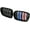 Glossy Black M-color Double Line, variant on Matte Black Euro Front Center Kidney Grille Grill Fit 1997-2003 BMW E39 520i 523i 525i 528i 530i 535i 540i M5 4-Door