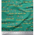 thumbnail image 1 of Soimoi Rayon Fabric Coral & Fish Ocean Print Fabric by The Yard 42 Inch Wide, 1 of 3