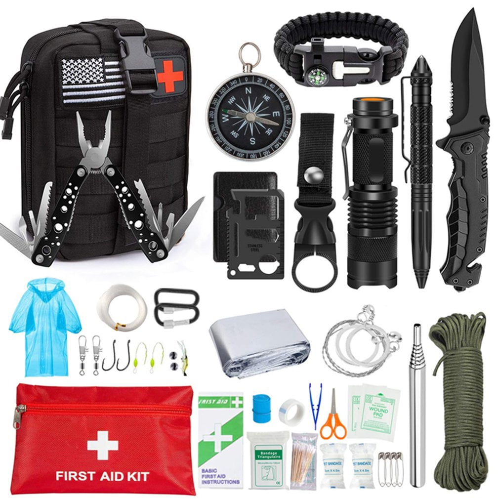 Gomyhom Outdoor Survival Kit Camping Equipment Backpack EDC First Aid