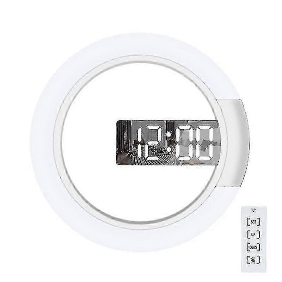Led Wall Clock, Remote Control Digital Wall Clock Creative Led Mirror Wall Clock With Alarm new