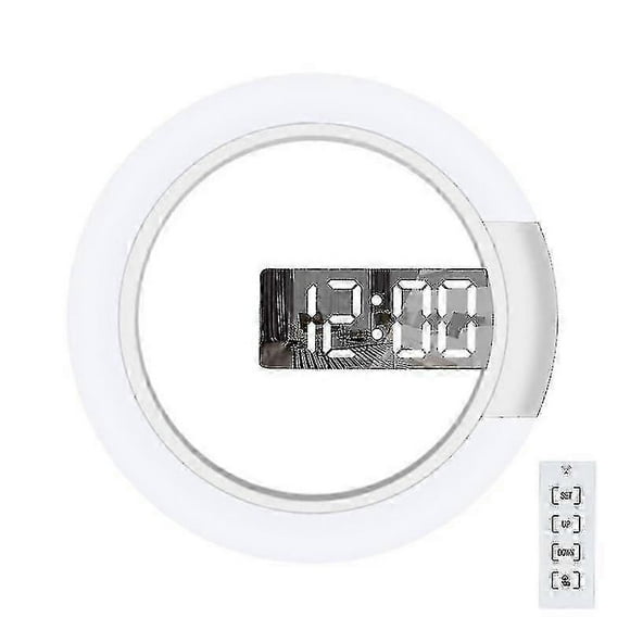 Led Wall Clock, Remote Control Digital Wall Clock Creative Led Mirror Wall Clock With Alarm new