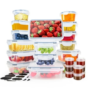 TINANA 52-Piece Food Storage Container Set with Labels