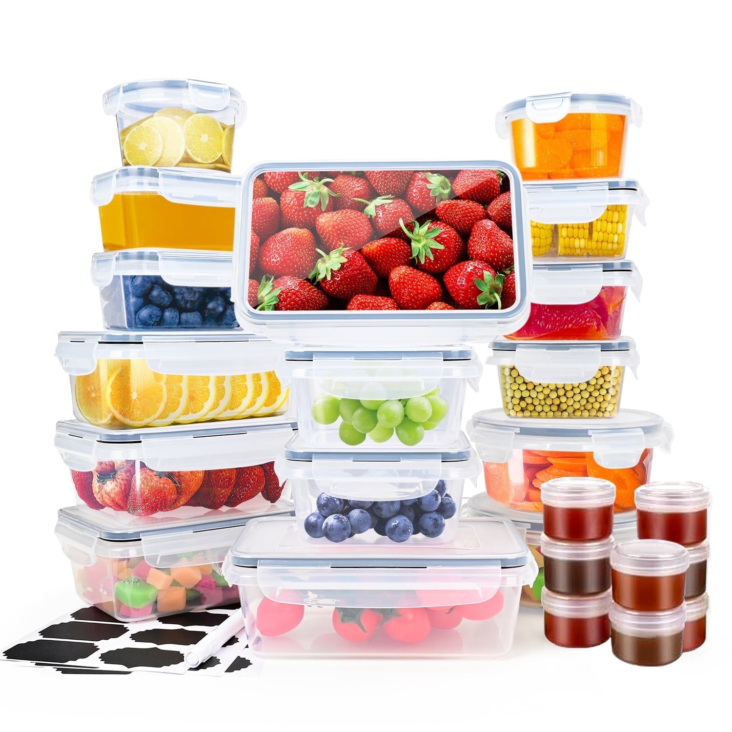TINANA 52-Piece Food Storage Container Set with Labels photo 1
