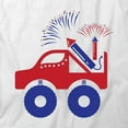 thumbnail image 2 of Monster Truck Fireworks T-Shirt | Patriotic American White Tee Gift, 2 of 5