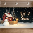 thumbnail image 6 of Snowman Banner Christmas Decoration Winter Theme Holiday Backdrop for Indoor Decor Party Background Outdoor Celebration, 6 of 9