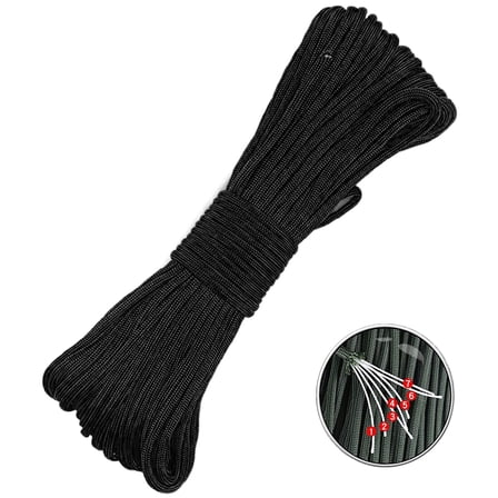 Parachute Rope under $5! Cagogo Parachute Cord 550 Paracord 100ft 4mm 7-Strand, Outdoor Survival Rope for Camping Hiking Emergency, Heavy Duty Utility Cord for Tent Guyline Crafts DIY