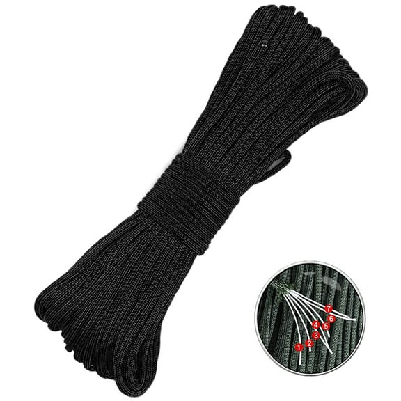 Parachute Rope under $5! Cagogo Parachute Cord 550 Paracord 100ft 4mm 7-Strand, Outdoor Survival Rope for Camping Hiking Emergency, Heavy Duty Utility Cord for Tent Guyline Crafts DIY