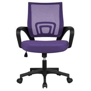 Alden Design Adjustable Mesh Office Chair, Purple