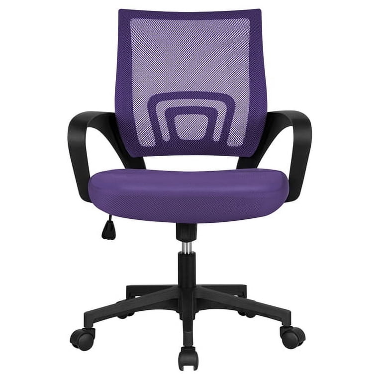 Alden Design Adjustable Mesh Office Chair, Purple photo 1