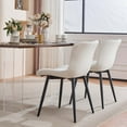 thumbnail image 5 of YOUNIKE Dining Chair 1 PCS Washable PU Fuax Leather Upholstered Accent Side Chair, White, 5 of 7