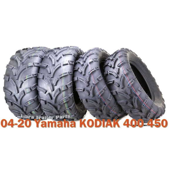 04-20 Yamaha KODIAK 400 450 ATV Tire Set WANDA 25x8-12 25x10-12 lite Mud