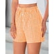 thumbnail image 5 of Shorts PRETTYGARDEN 2025 Verano Cuadros Vichy Naranja L, 5 of 9