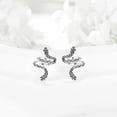 thumbnail image 2 of MYSTICPOEM Snake 925 Sterling Silver Earrings Cuff Punk Gothic Ear Clip Jewelry Gift for Women Men Birthday, 2 of 6