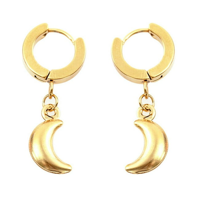 Fiudx Pendientes de Acero Inoxidable para Mujer, Pendientes Colgantes Dorados, Joyería