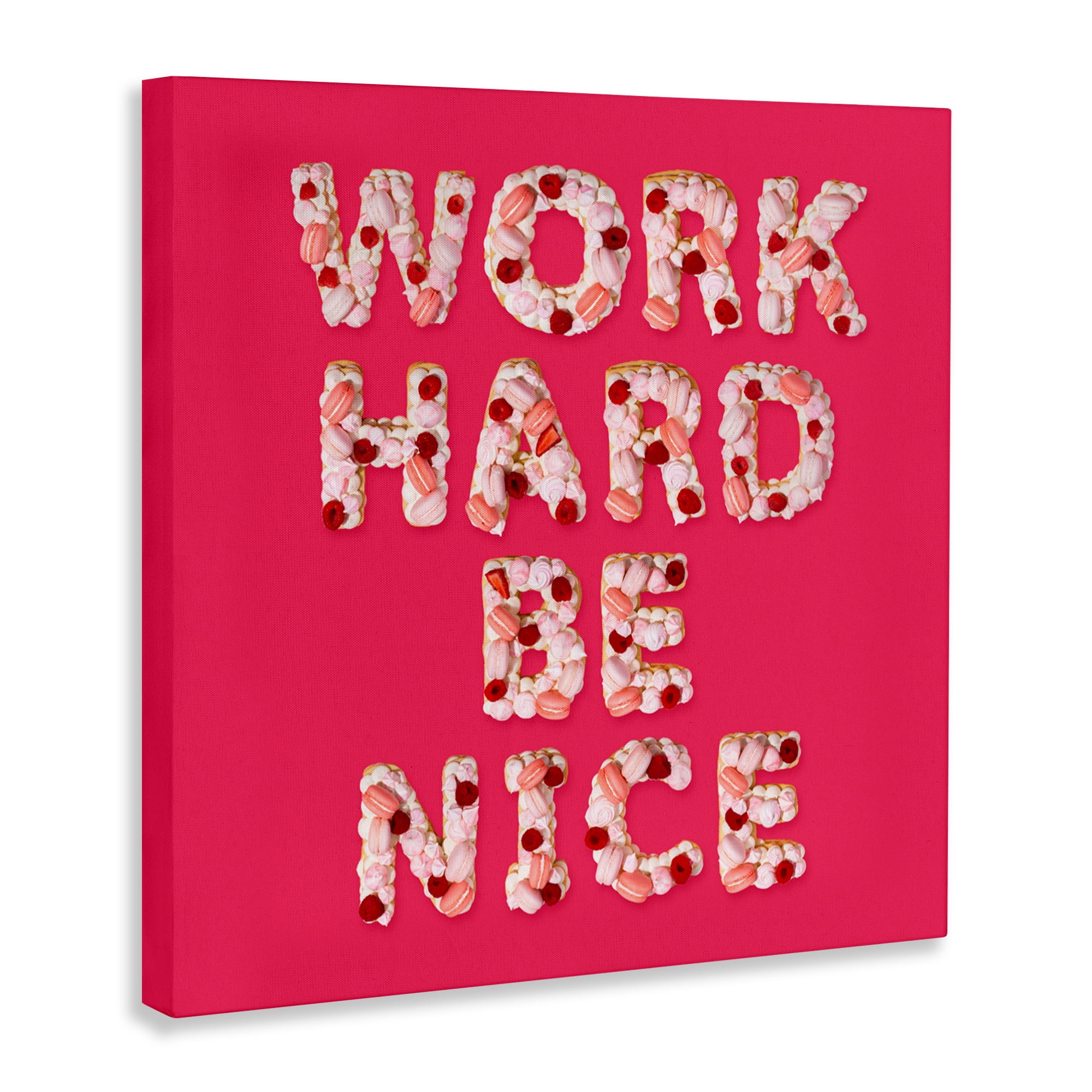 Work Hard Be Nice Canvas Wall Art, design by LISH Creative